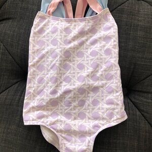 EUC Girls 2T Beaufort Bonnet Company Lavender Ocean Club Cane Swimsuit